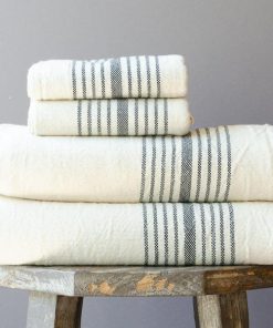 Black Linen Towel